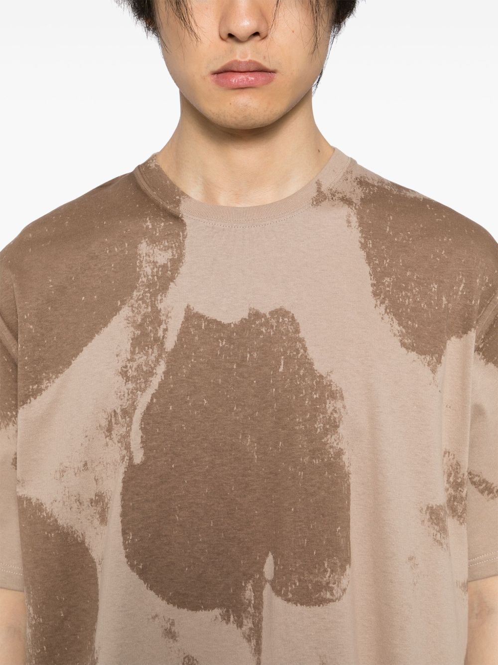 Exploded Skull Round Neck T-Shirt