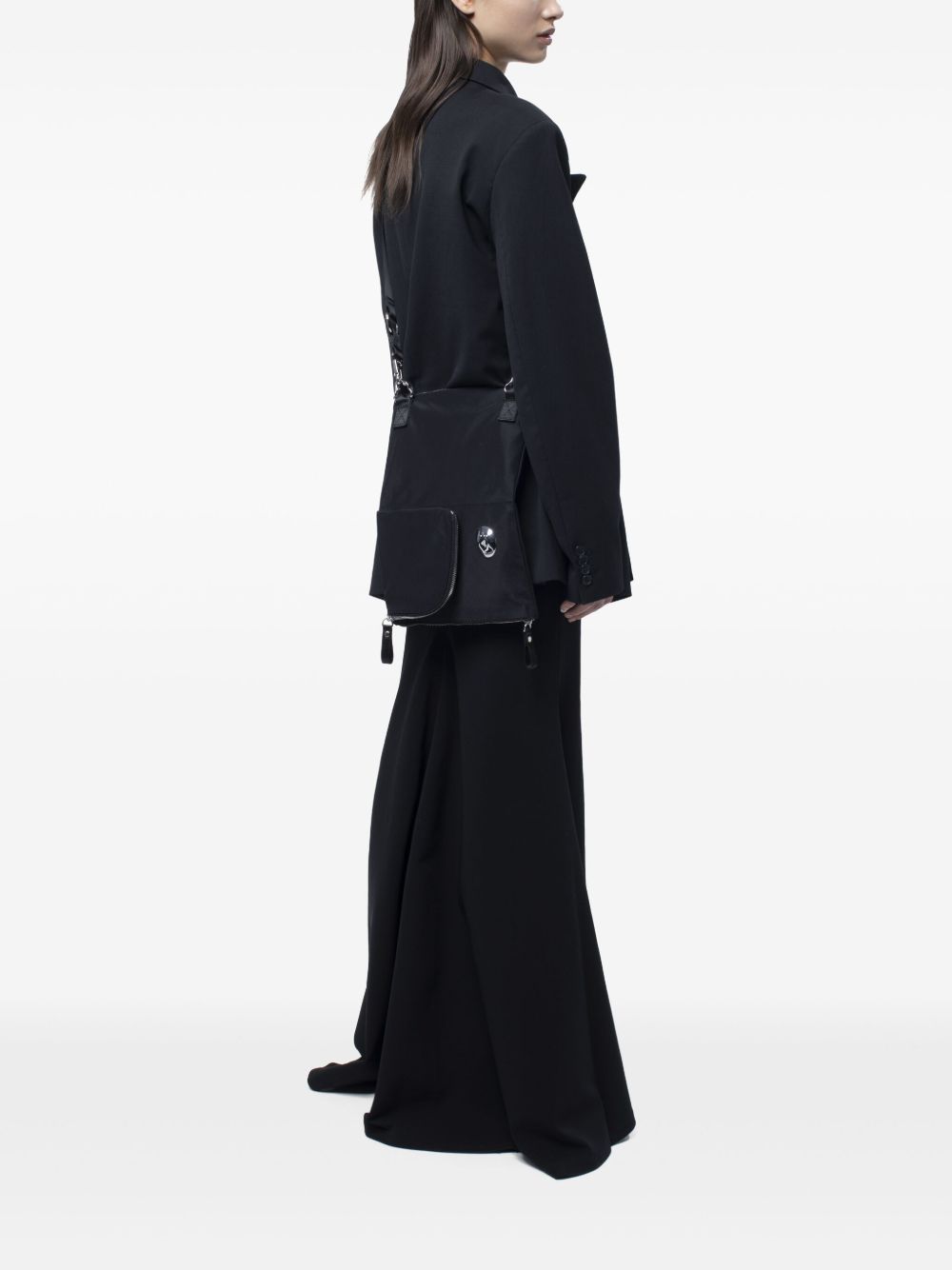 Asymmetric-Zip Cross Body Bag
