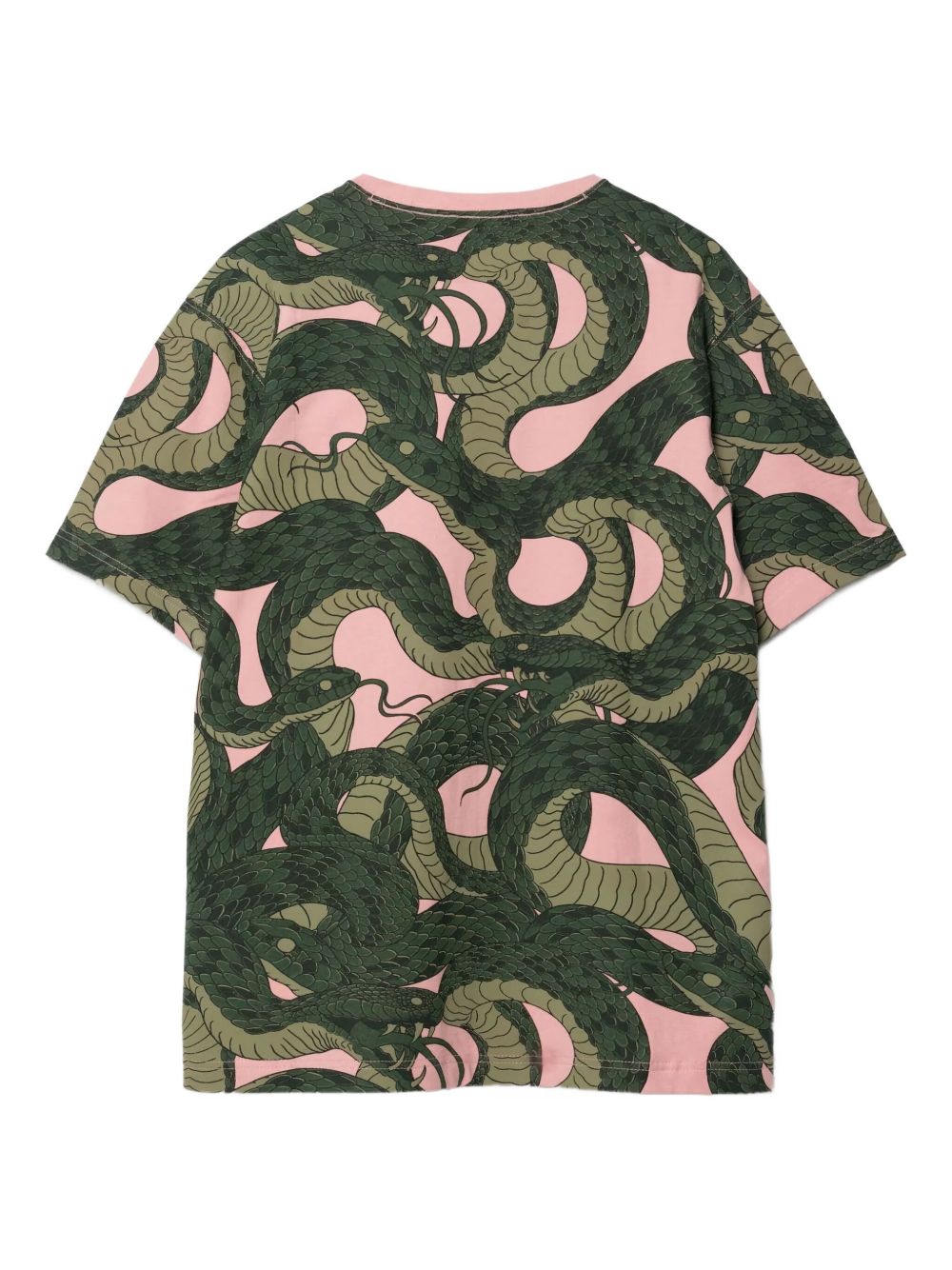 snake-print short-sleeve T-shirt
