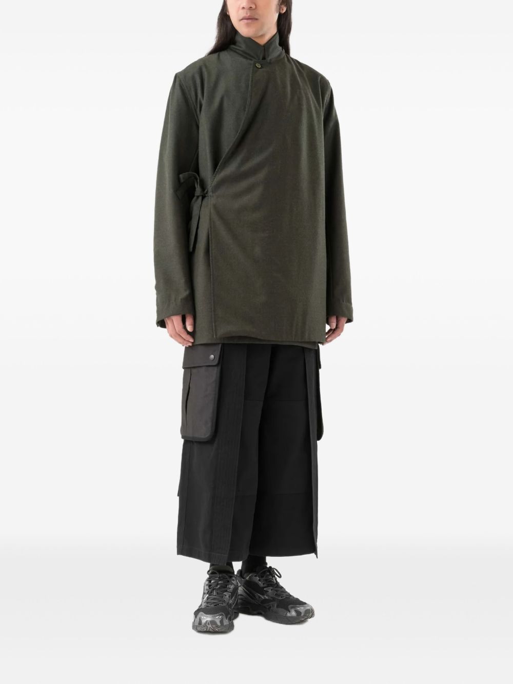 wrapped-front blazer