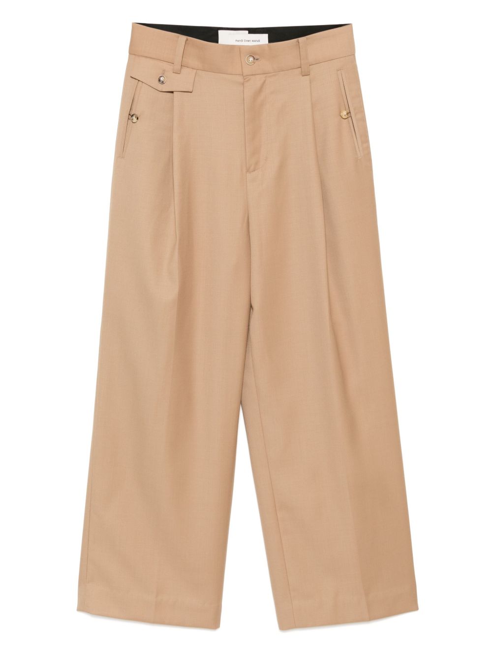 slashed wide-leg trousers