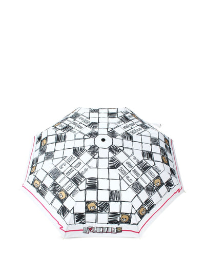 Checkerboard-Print Umbrella
