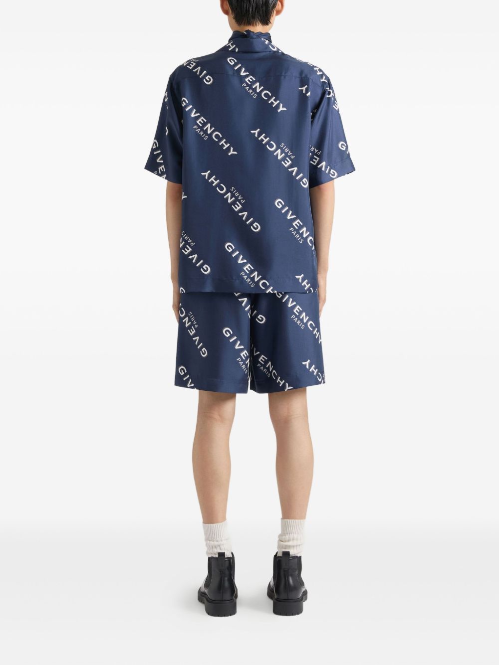 logo-print shorts