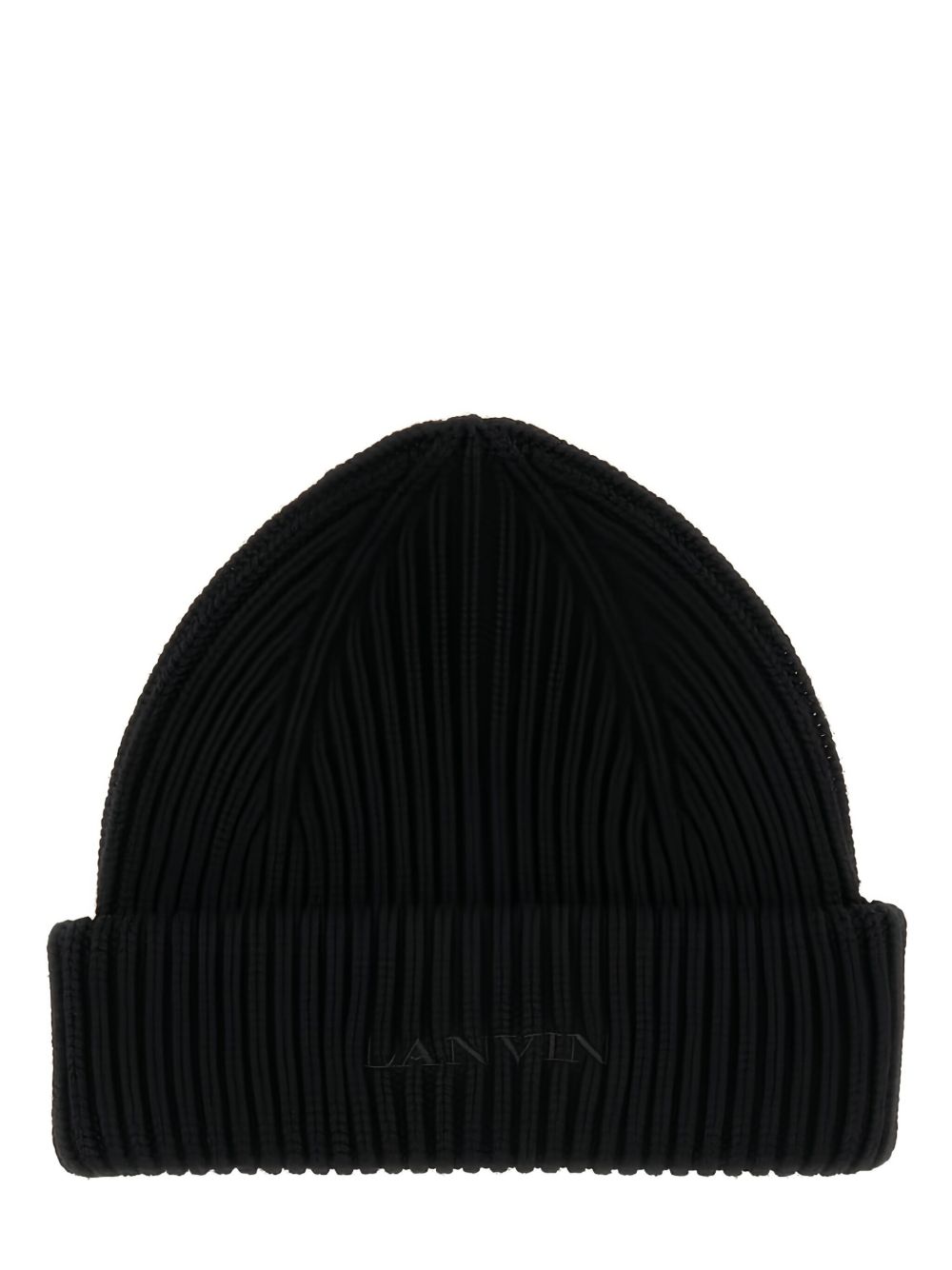 ribbed-knit wool hat