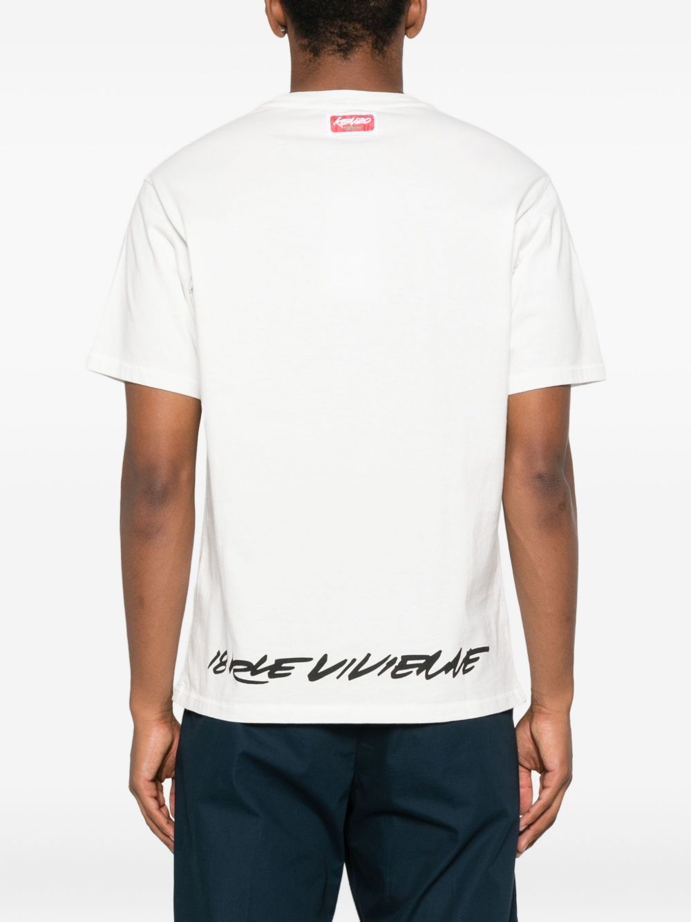 logo-print organic cotton T-shirt