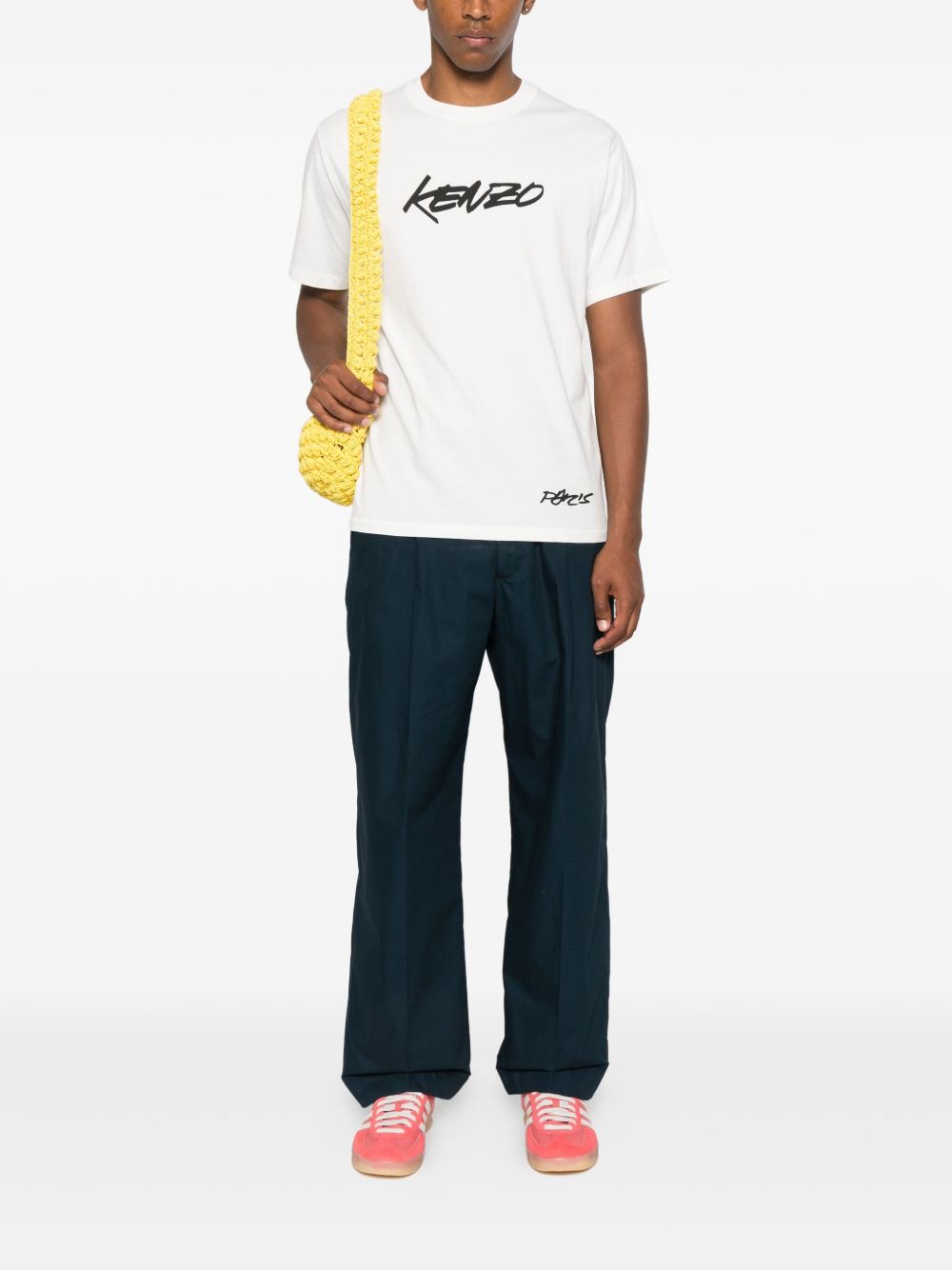 logo-print organic cotton T-shirt