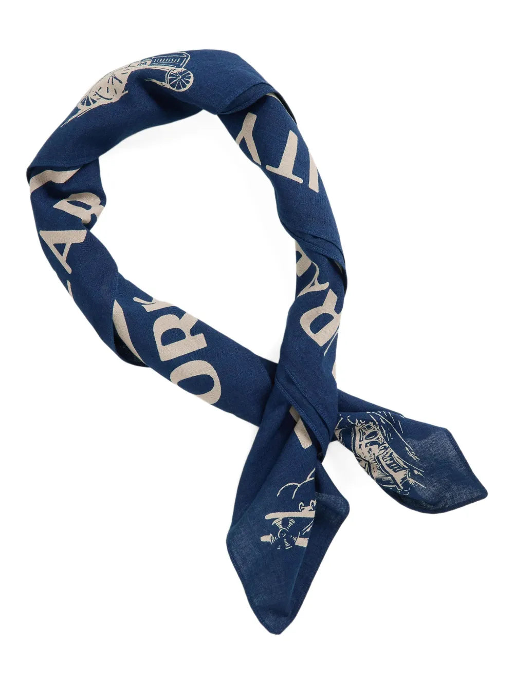 Workwear graphic-print scarf