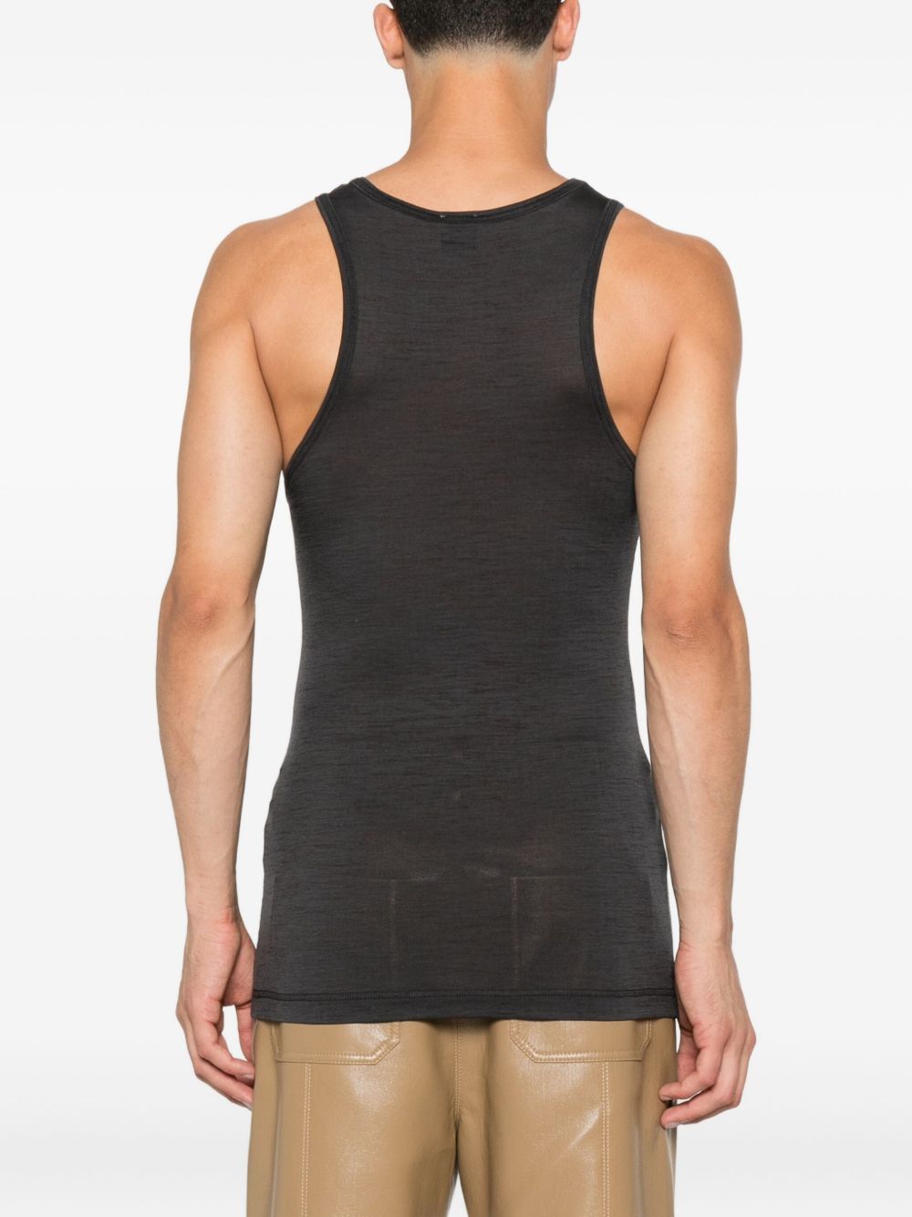 racer-back wool tank top