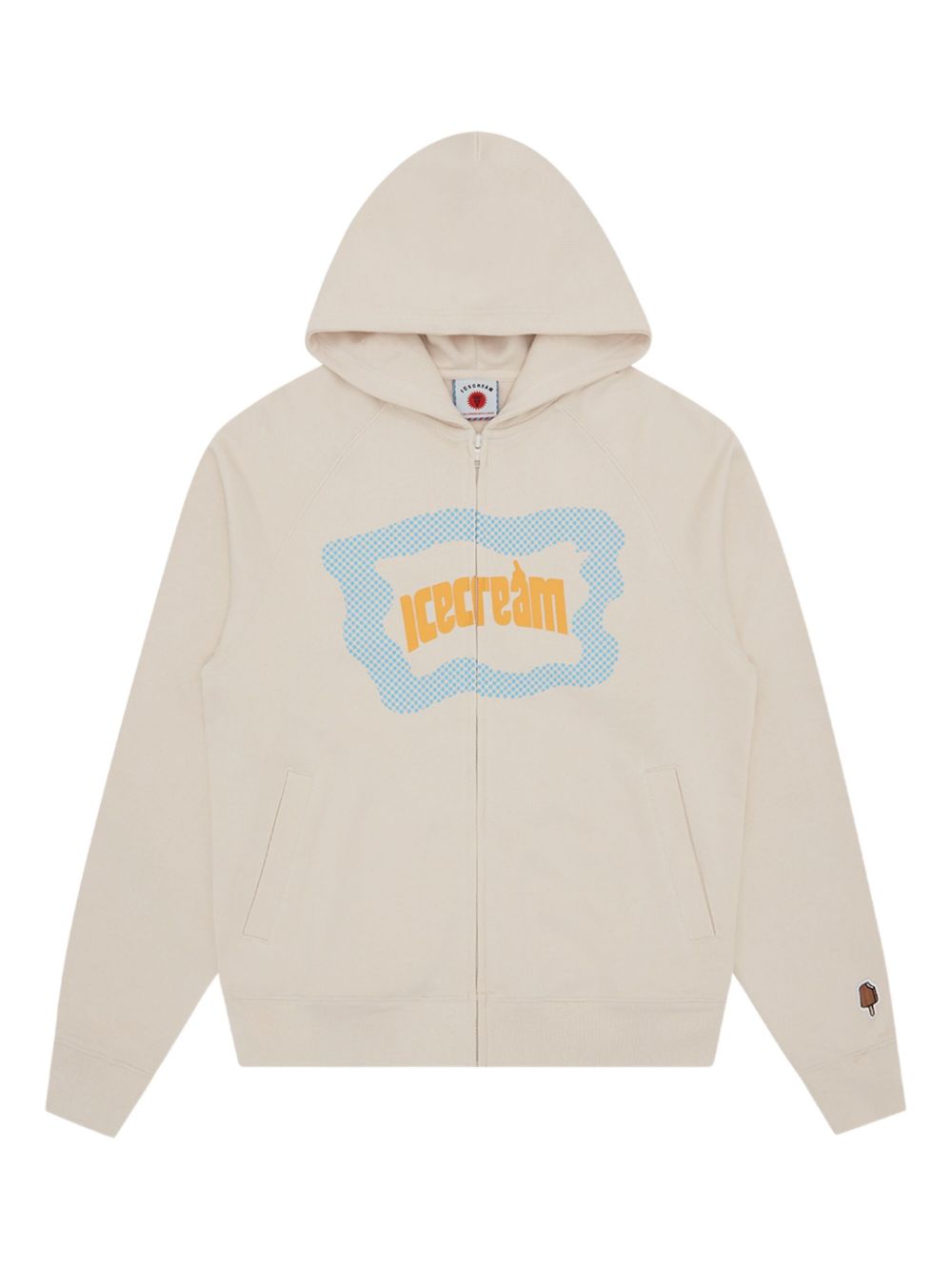 Block Logo zip-up hoodie