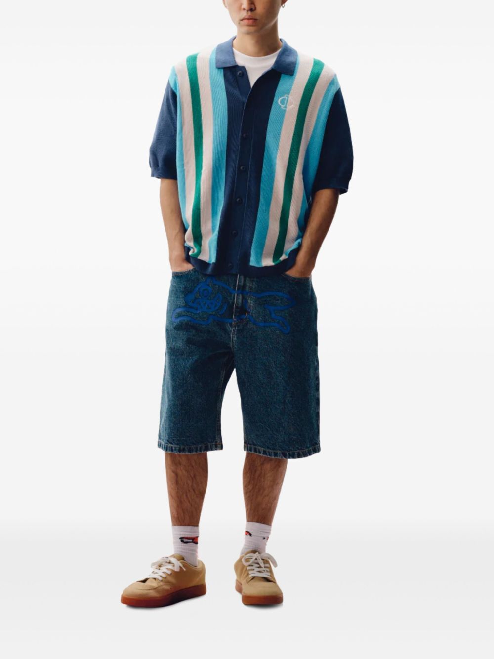 striped polo shirt
