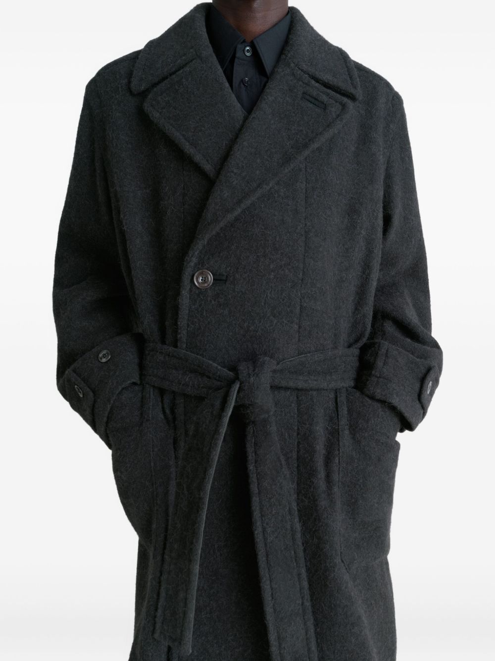 belted double-breasted coat
