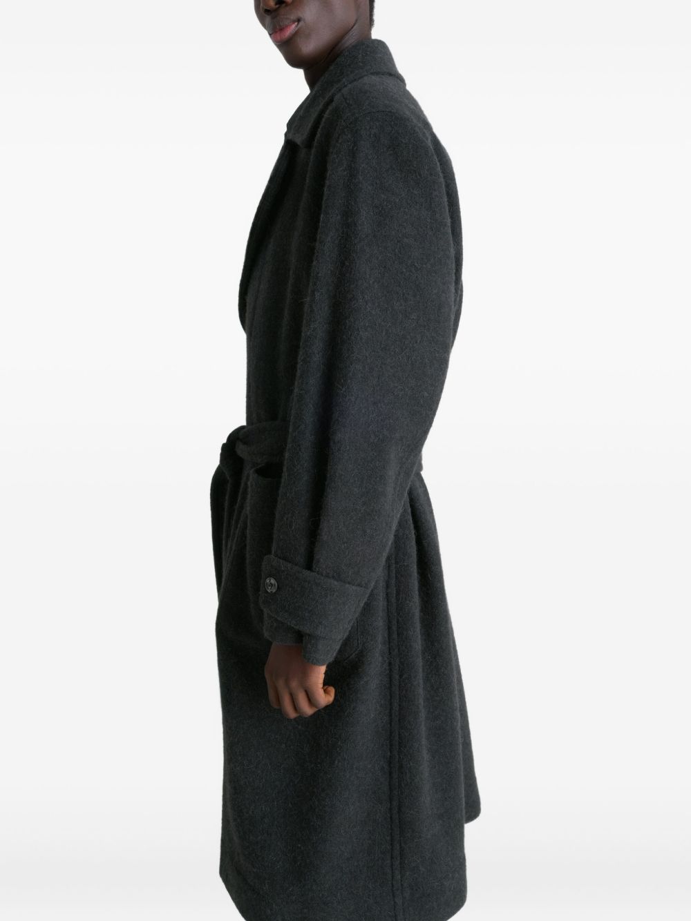 belted double-breasted coat