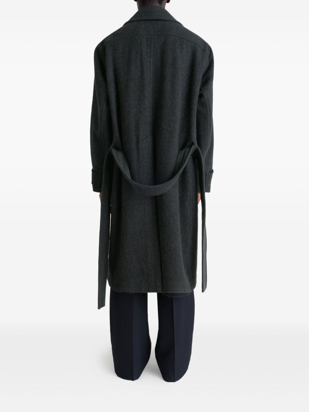 belted double-breasted coat