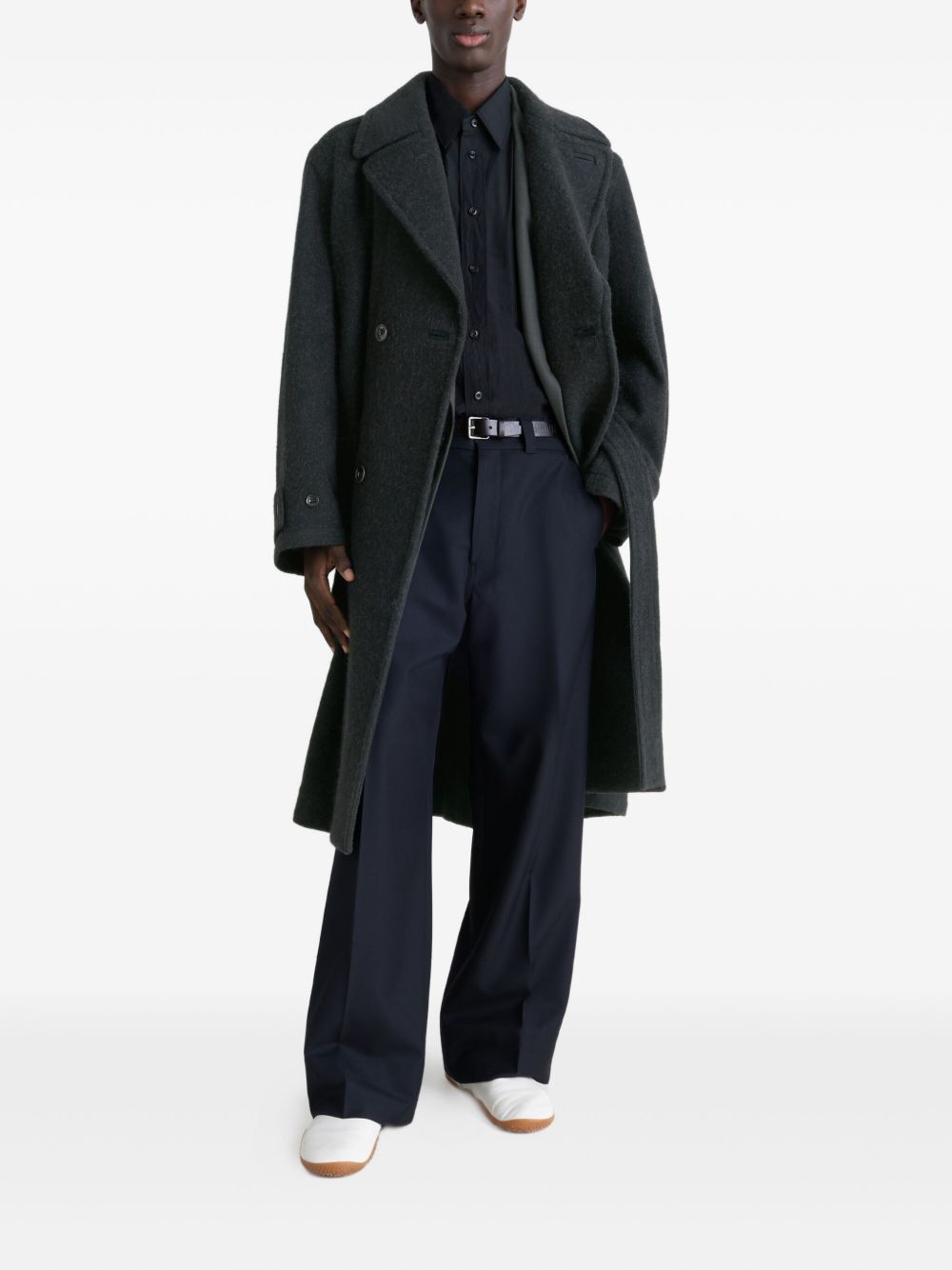 belted double-breasted coat