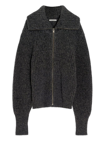Ribbed Zip-Up Cardigan