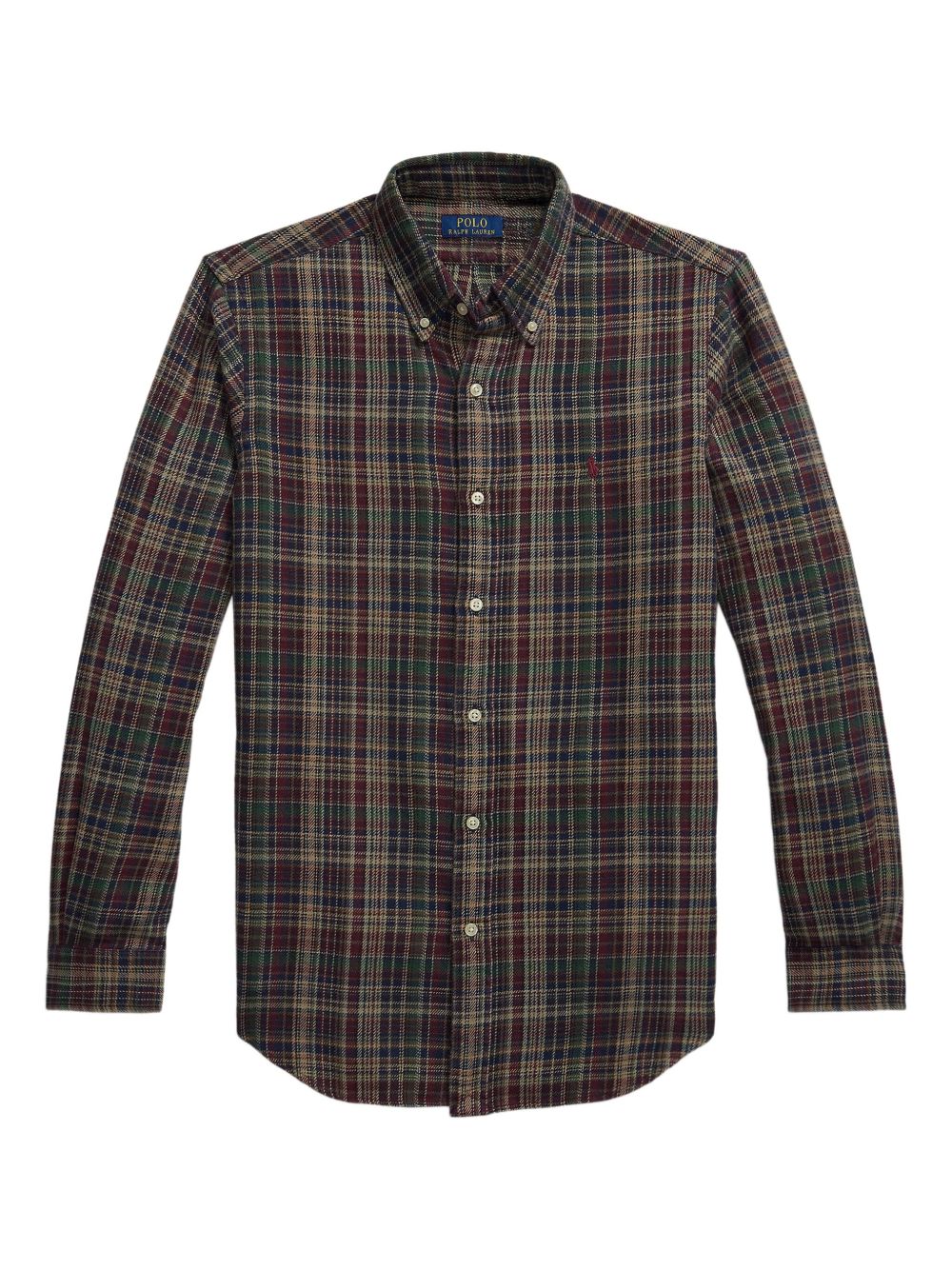 flannel plaid-pattern shirt
