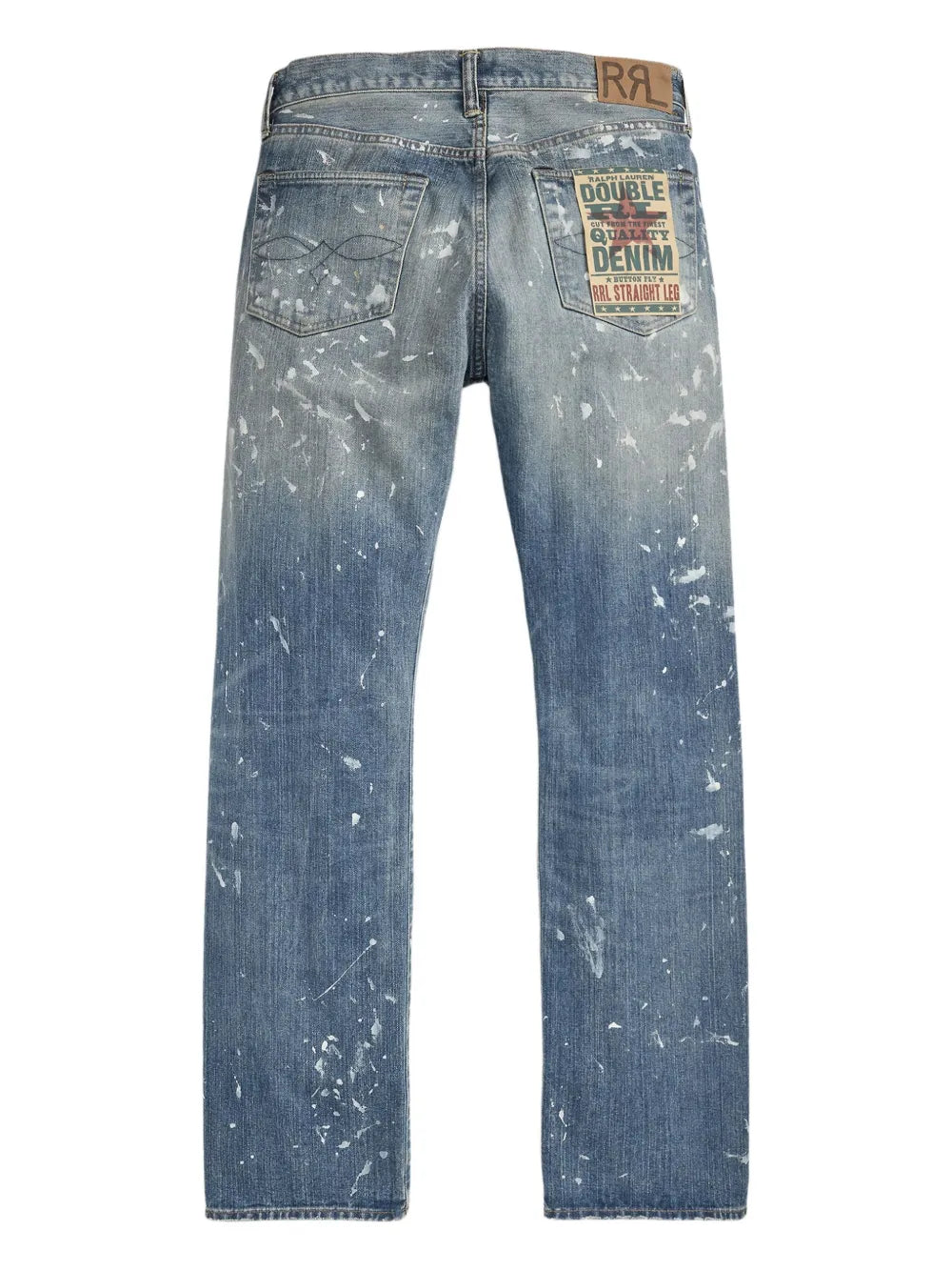 paint-splattered jeans