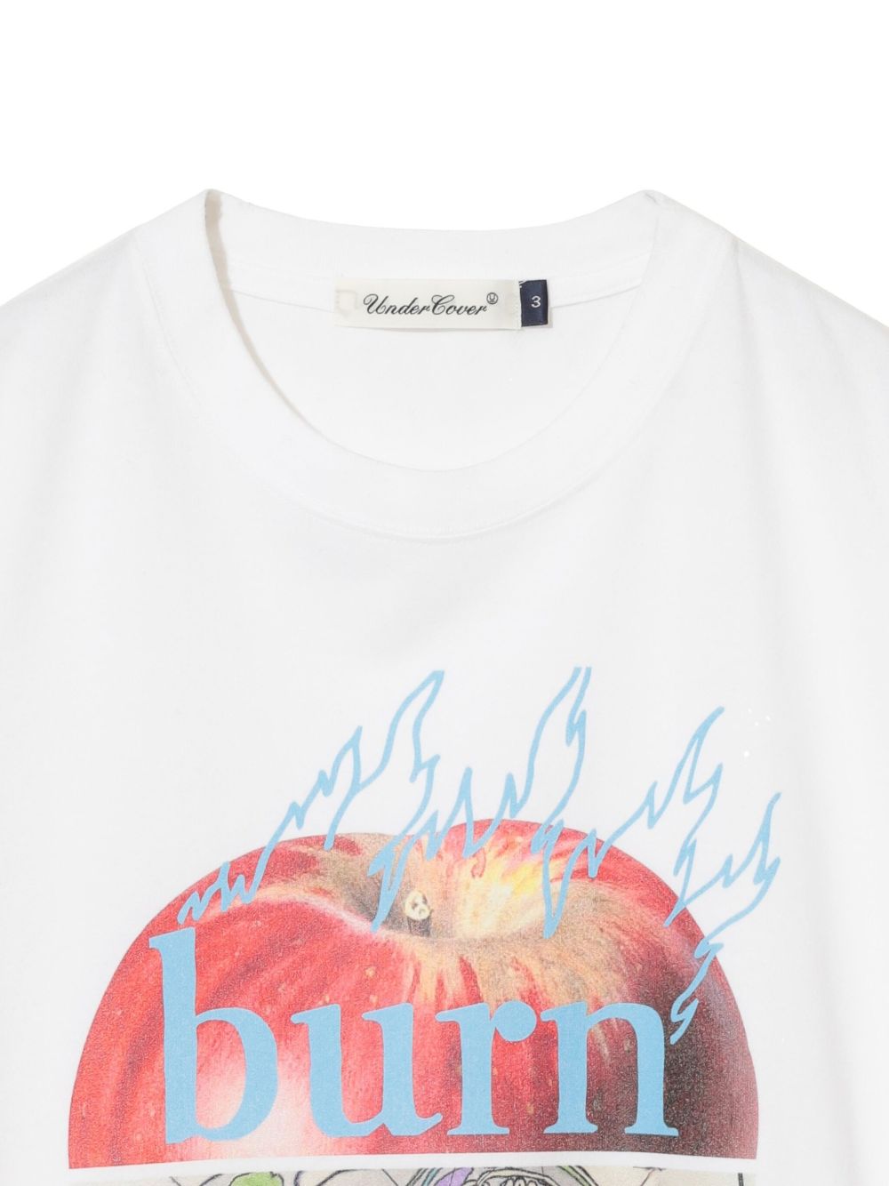 apple-print T-shirt