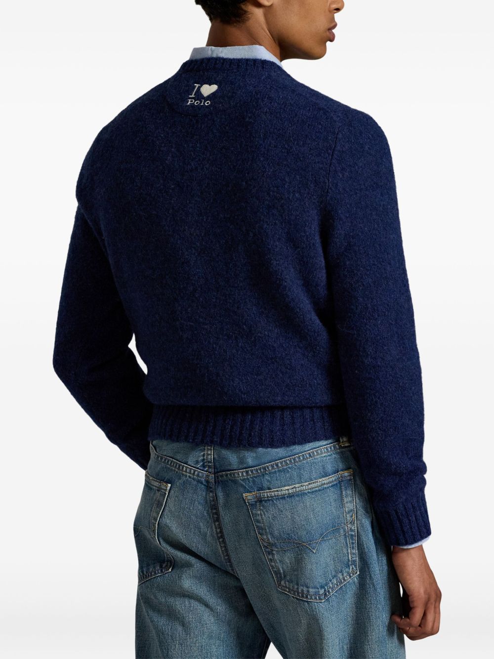 logo-intarsia jumper