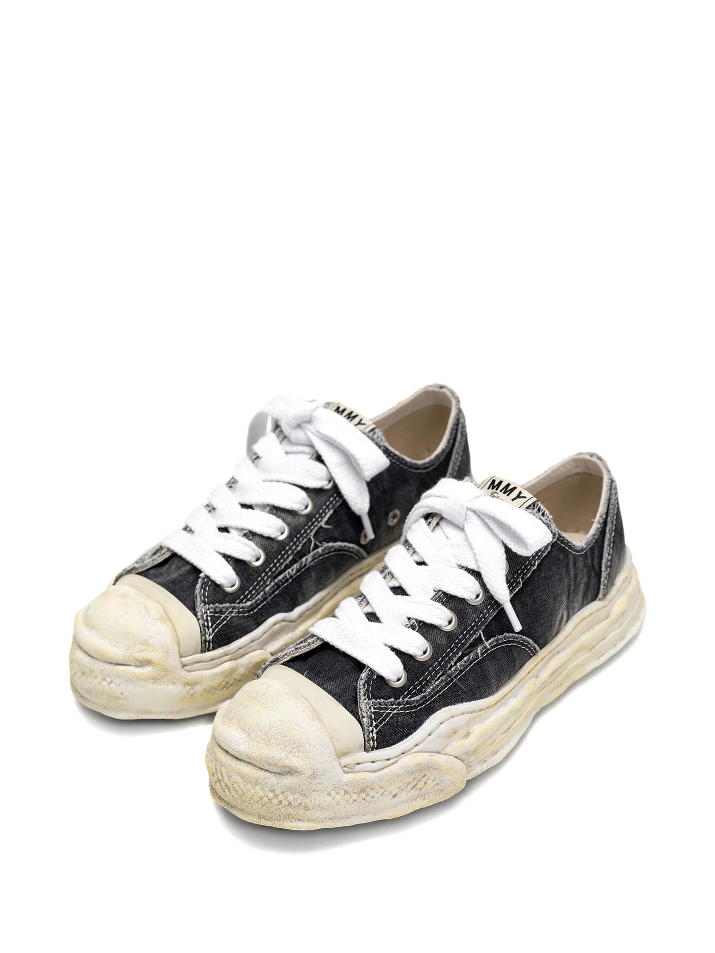 Hank Bleach-Denim Low-Top Sneakers