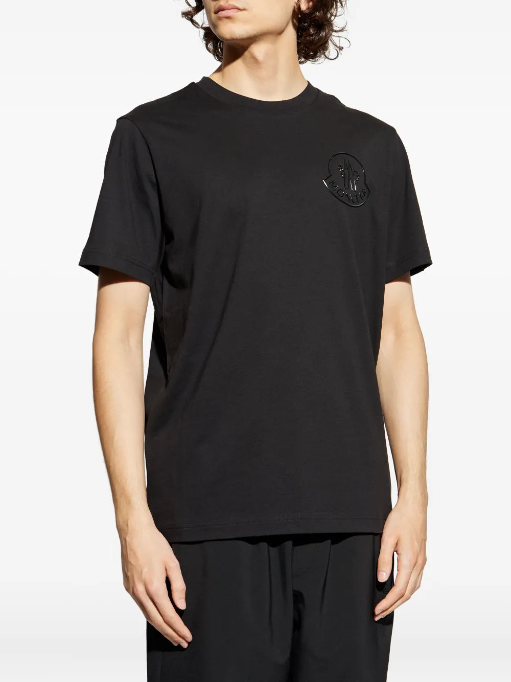 logo-embossed cotton T-shirt