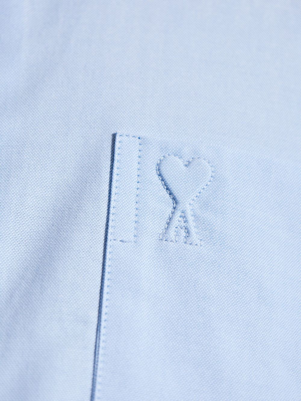 heart-embroidered long-sleeve shirt