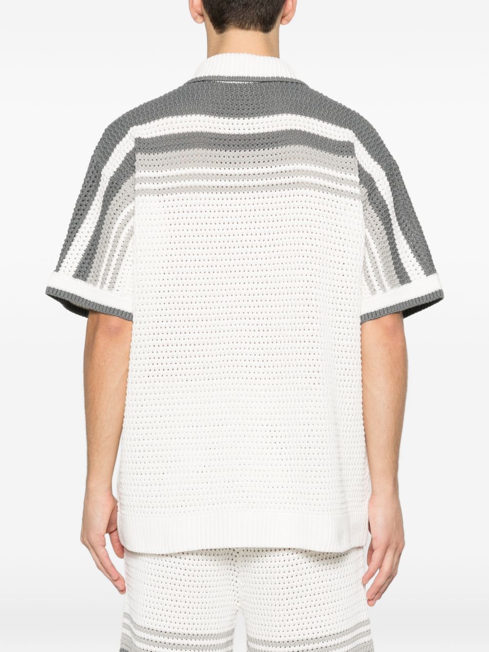 striped crochet shirt