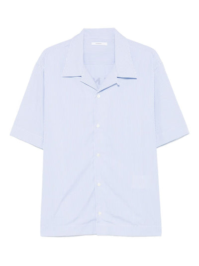 Cotton Pinstripe Bowling Shirt