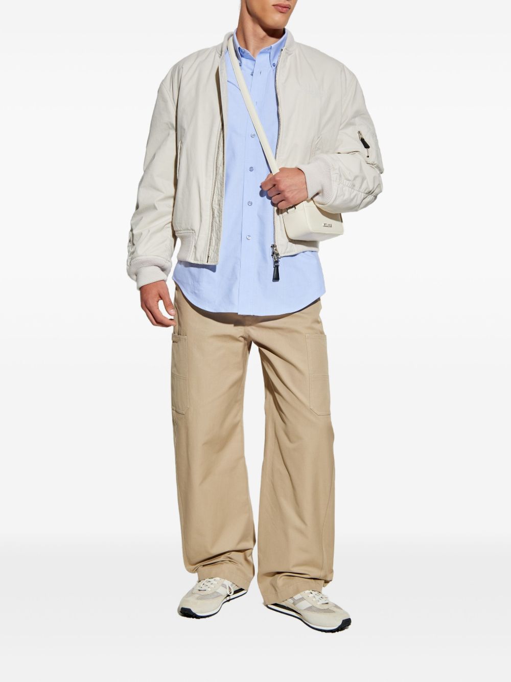 logo-embroidered shirt