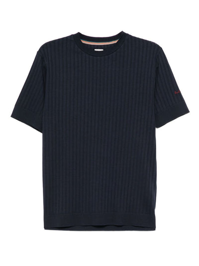 Ribbed Cotton T-Shirt