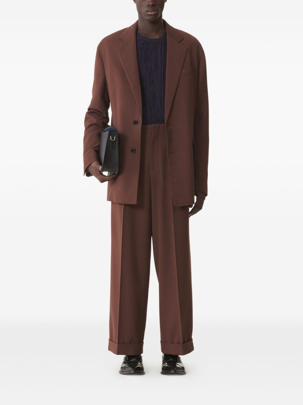 pleated-front trousers