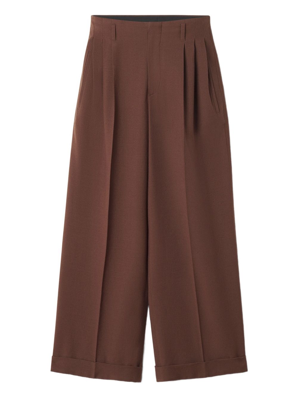 pleated-front trousers