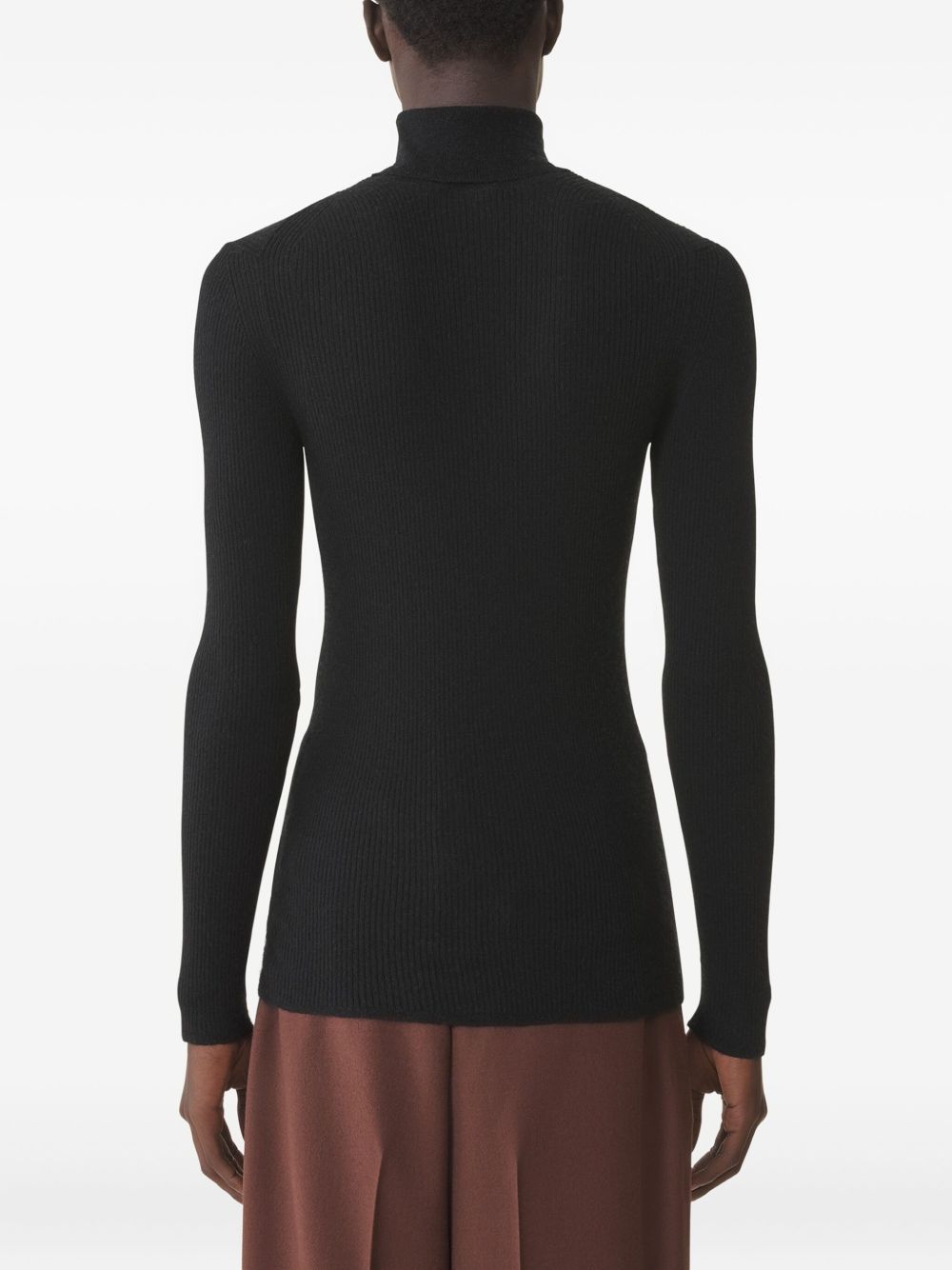 ribbed turtleneck sweater