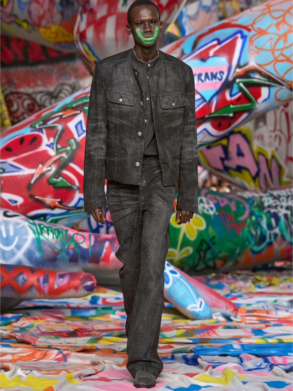 honeycomb denim shirt