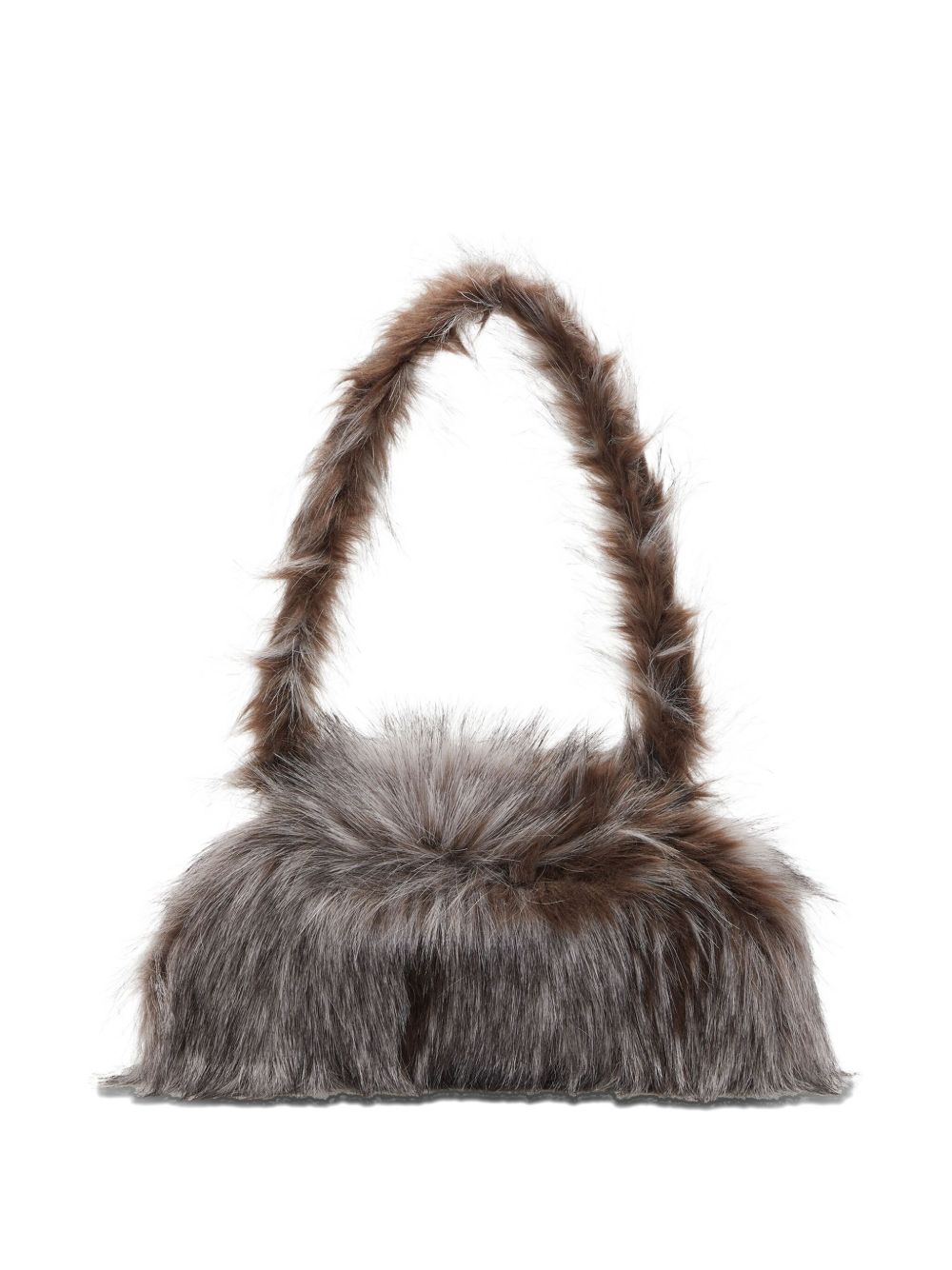 faux-fur top-handle shoulder bag