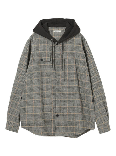 Hooded Checked Shirt