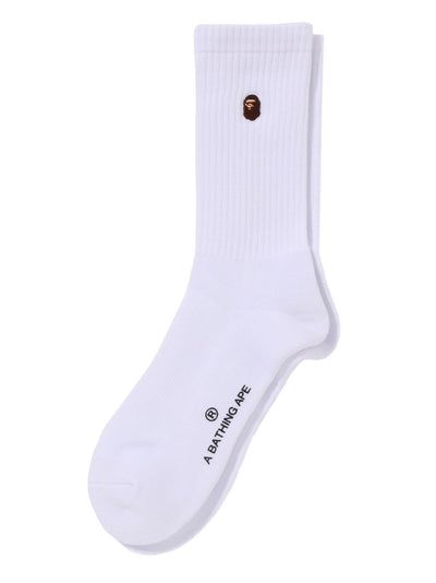 Embroidered-Logo Ribbed Socks