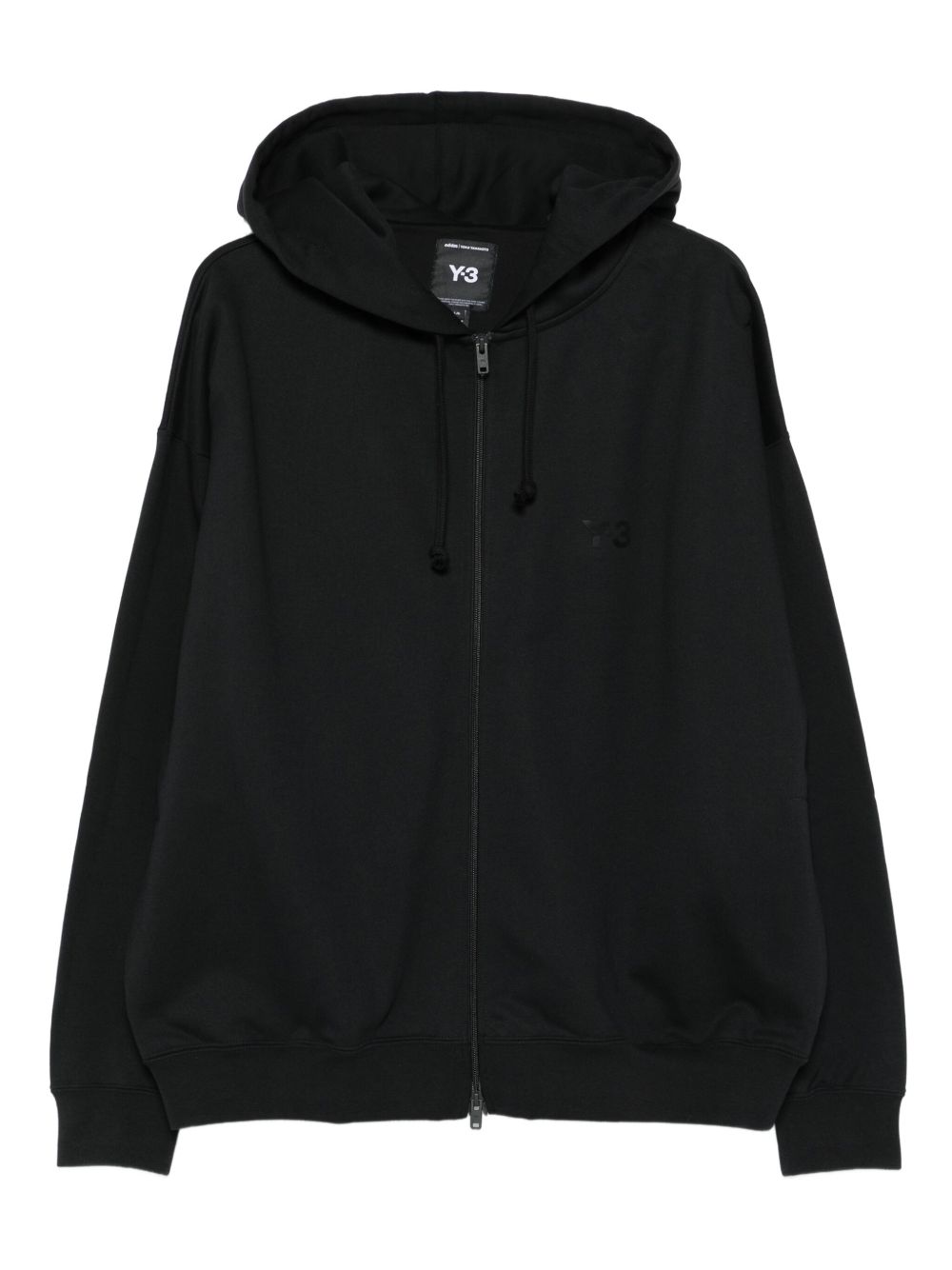 zip-up logo-detail hoodie