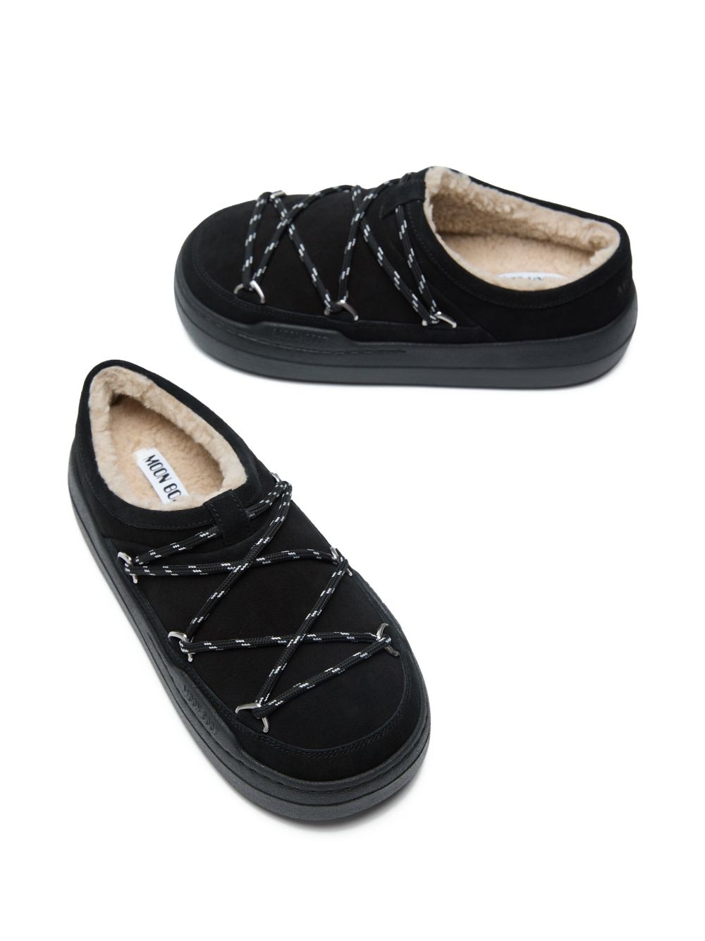 Park lace-detail shearling slippers