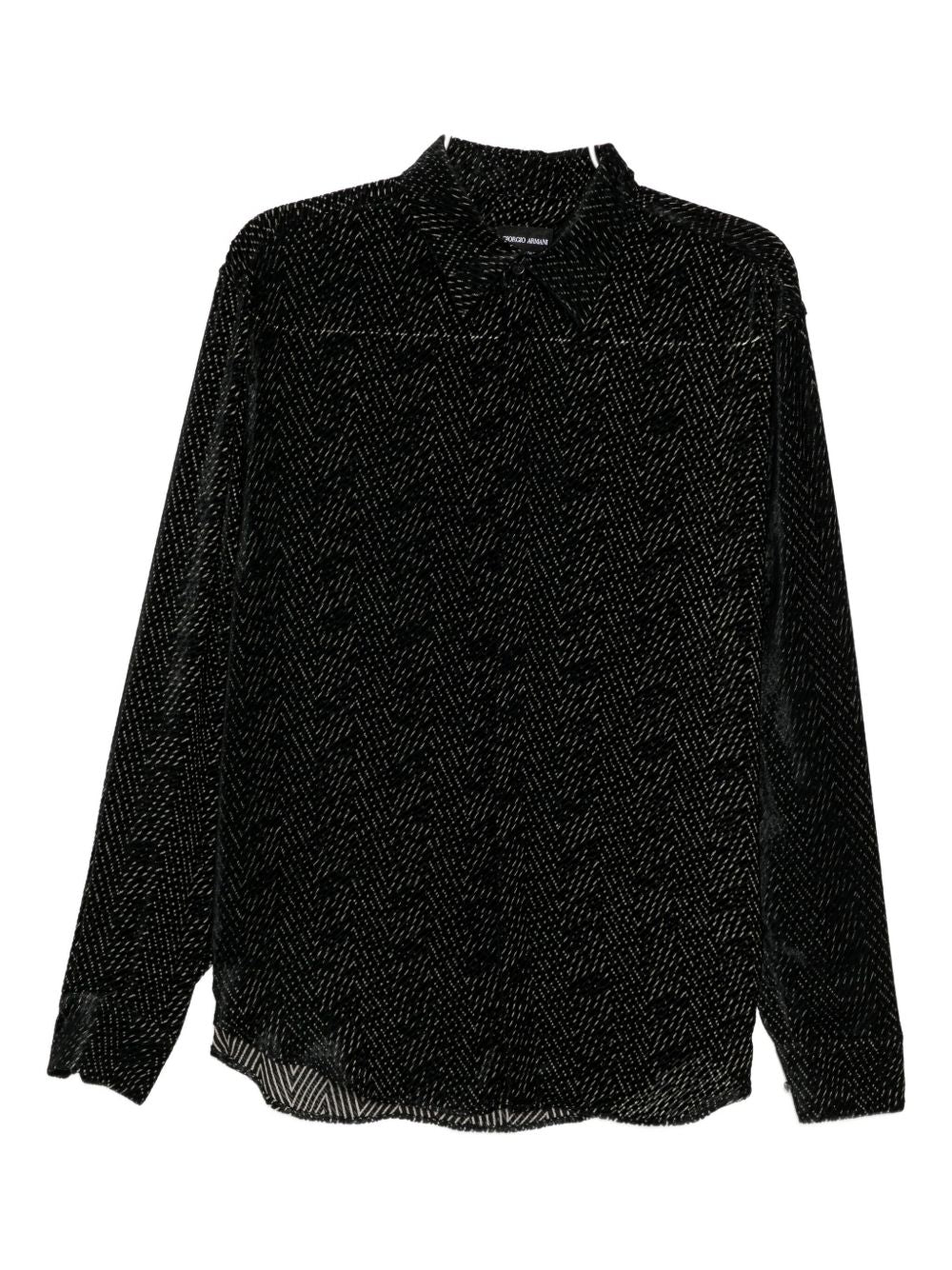 geometric-print shirt