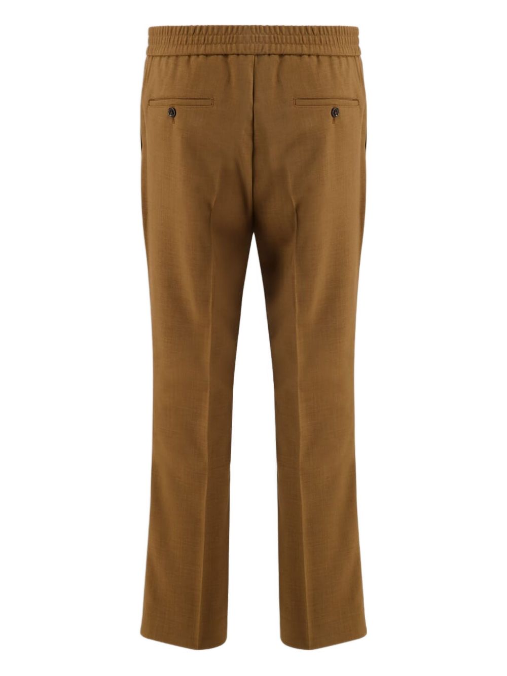 elasticated-waist wool trousers