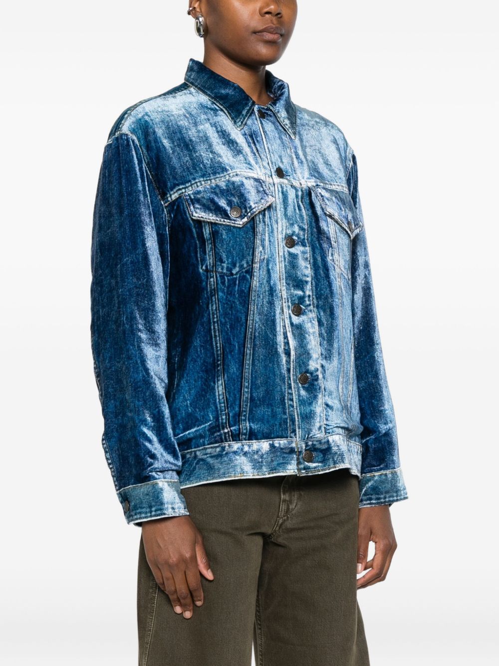 buttoned denim jacket