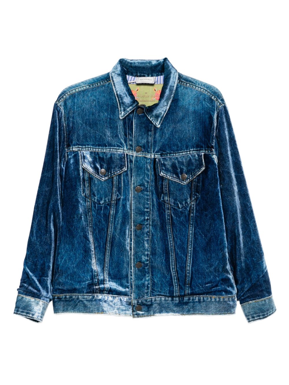 buttoned denim jacket