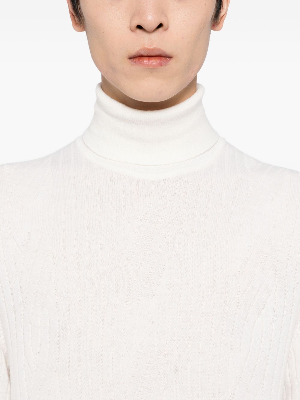 turtle-neck jumper