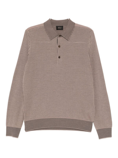 Waffle-Knit Polo Shirt