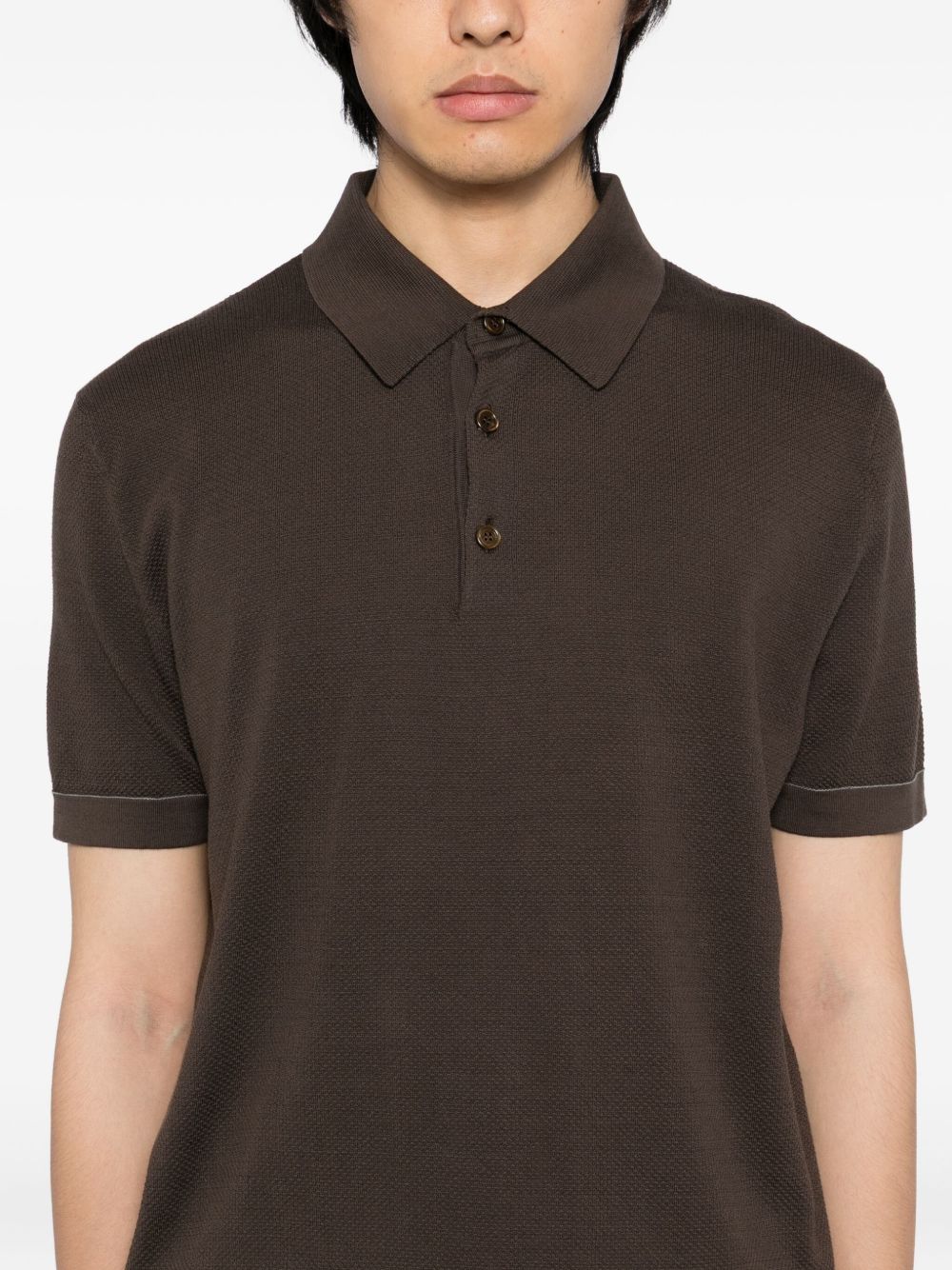knitted polo shirt