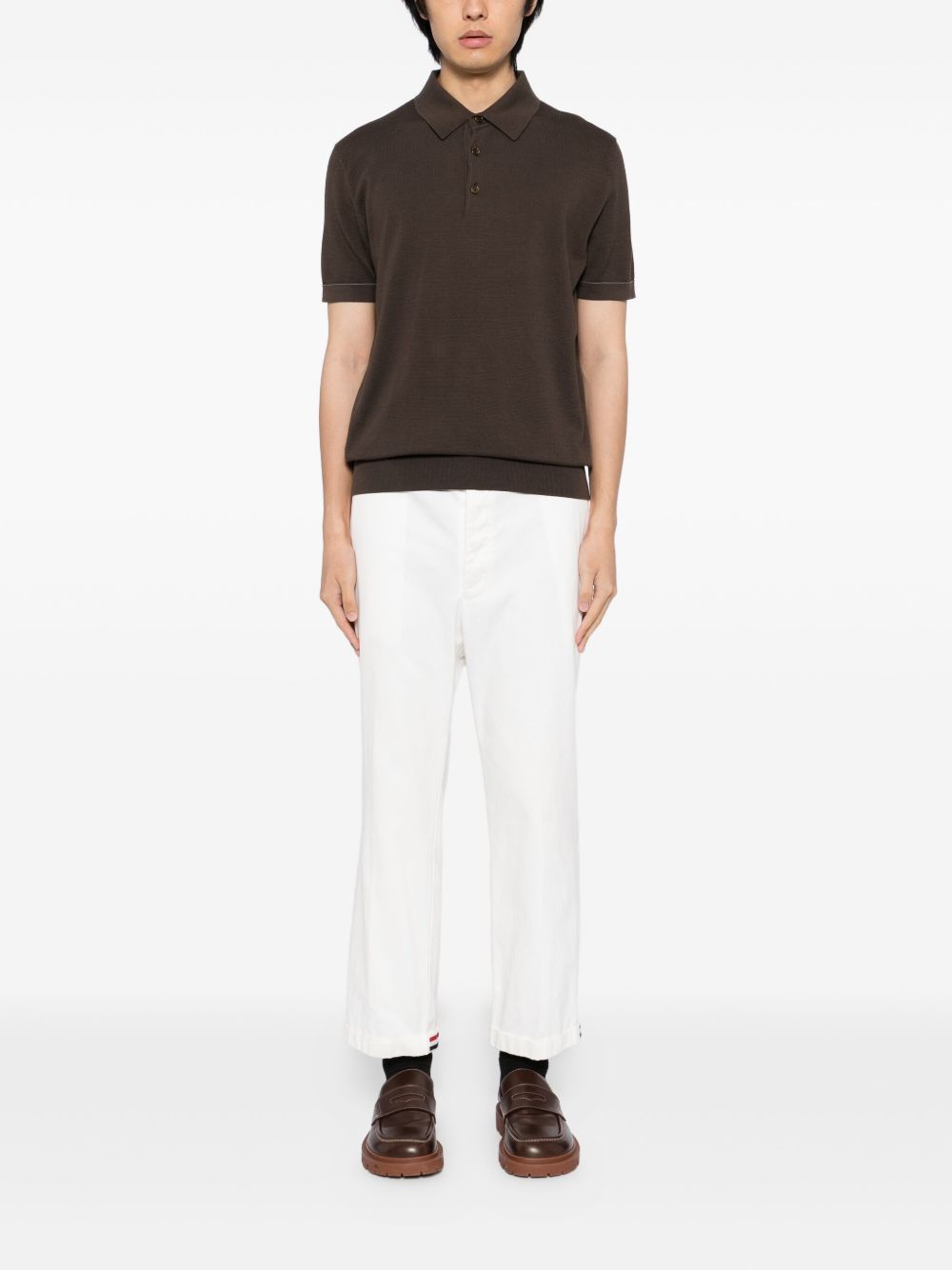 knitted polo shirt