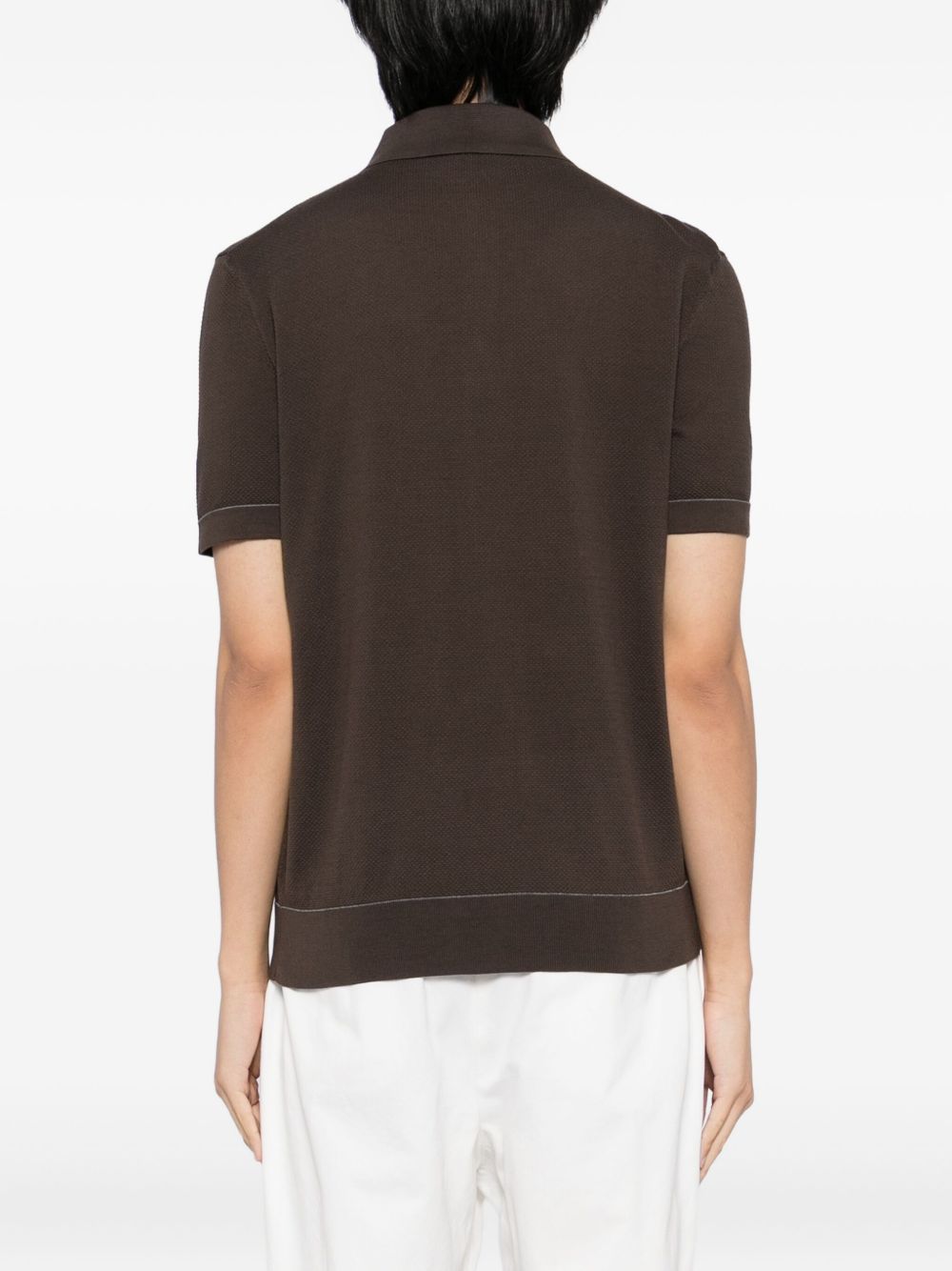 knitted polo shirt