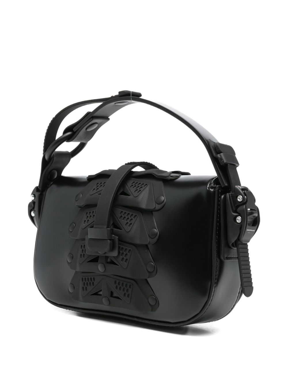 buckle-fastening panelled tote bag