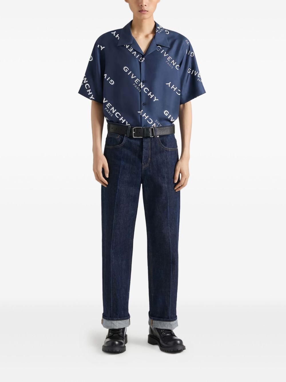 logo-print short-sleeved shirt